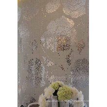 Silber Blume Bisazza Muster Mosaik Wandfliese (HMP799)